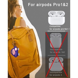 [2Pack] Cute Case for AirPods Pro Cover Skin 2019, 3D Cartoon Shockproof Protective Case Accessories Set Kit for Airpod Pro 1st Generation Charging Case Headphones Spongebo