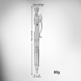 Dr.Metalleung Luxury Bolt Action Pen: Heavy-Duty Stainless Steel EDC Ballpoint Pen with Retractable Mechanism and Pocket Clip - Refillable, Designed for Smooth Writing