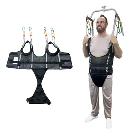 Ehucon Comfort Padded Patient Lift Walking Sling,500lbs Safety Loading Weight,Medical Hoist Standing Aids for Ambulating Support Training-Extra Large