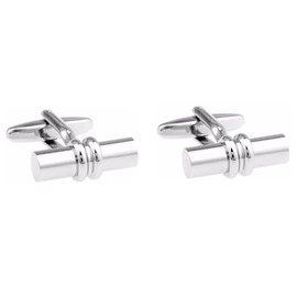 Charles William Elegant Silver Round Barrel Cufflinks Shirt Cuff Link Style Fashion Shop