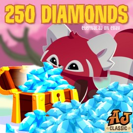 Animal Jam Classic AJC 250 Diamonds (READ DESCRIPTION BEFORE BUYING)