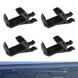 4PCS Tonneau Cover Clamps for BAKFlip MX4/F1/G2/HD/FiberMax/VP/Endura/CS/CS-F1, Prop Rod Clips for Tonneau Cover Replacement 351b0024 Parts, Plastic Undercover Truck Bed Cover Clips(Black)