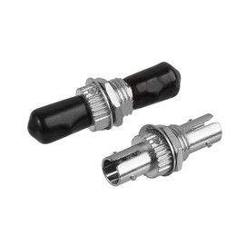 Duogalia 10 Pack Fiber Optical Coupler ST Fiber Optical Cable Barrel Connector ST to ST Bulkhead Fiber Coupler Simplex Singlemode Multimode