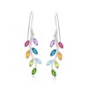 Ross-Simons 3.10 ct. t.w. Multi-Gemstone Vine Drop Earrings in Sterling