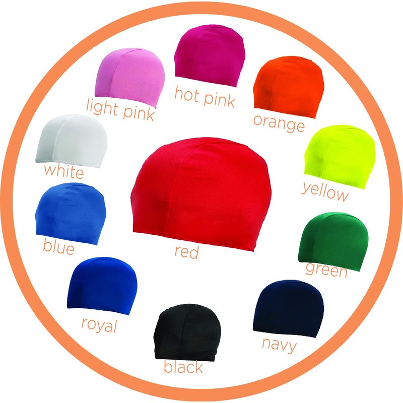 (602TONE - BLACK & WHITE) - Swim Cap Lycra/Spandex-Kids/Adults -Fits