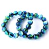 Gold Stone Keramarin Firefly Glass Bracelet, 0.5 inches (12 mm),
