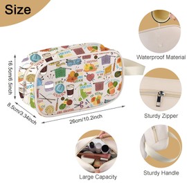 MBMSO Knitting Clear Makeup Bag Funny Crochet Gifts Crafting Gifts for Crochet Lovers Knitting Cosmetic Travel Toiletry Bag, Knitting Clear Bag, Cosmetic Bag