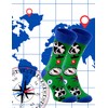 Rainbow Socks - Women's Men's Funny Socks, 1 x Geography