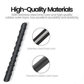 NewTH Car Antenna 18CM Rod Roof Aerial Replacement FM/AM DAB Universal Car Aerial Radio Vehicle Rubber Antenna Mast Car Truck Antenna,Screws M4 M5 M6,Black