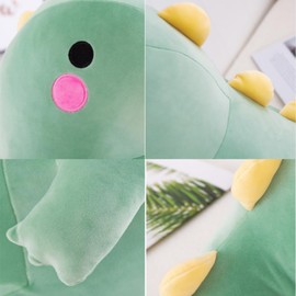 OPHRBU Dinosaur Plush Toy, Cute and Soft Dinosaur Plush Doll Gift, Suitable for Family and Friends on Birthday, Party, Gathering. 1 pcs (Yellow 10 inch)