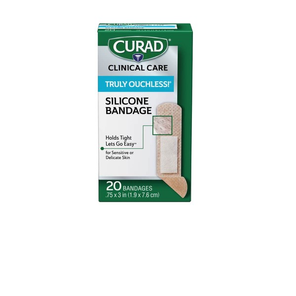 Curad CUR5002 Truly Ouchless Silicone Bandage, 3/4" x 3" (Pack of 480)