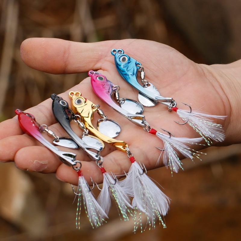 Sougayilang Jigs Fishing Lures Sinking Metal Spinner Bait Micro Jigging