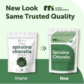 Micro Ingredients Organic Spirulina Chlorella Tablets, 720 Count | 4 Month Supply | 50/50 Algae Blend | Broken Cell Wall | Non-GMO, Filler Free