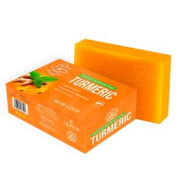 Turmeric Soap Bar for Face and Body 5.29oz, Handmade Cosmetic Soap. Hypoallergenic Jabon de Curcuma