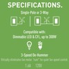 Legrand Pass & Seymour LSCLDC163PBK 450W LS Series Preset Dimmer