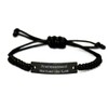 Professional Mother-in-Law Mother-in-Law Black Rope Bracelet, New Mother-in-Law Gifts, Engraved