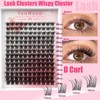 Lash Clusters 154 PCS 10-16mm Fluffy Eyelash Clusters D Curl