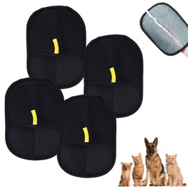 Mizijia Fur Magnet, Fur Magnetic Glove, Fur Magnet, Cats/Dog Gloves, Pet Grooming Gloves, Static Hair Removal Gloves for Pets, Smooth and Healthy Fur (4)