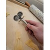 Pastry Ravioli Cutter Dual-Wheel Stainless Steel Pasta Proffessional Craftsmanship Baking