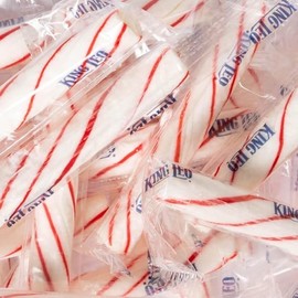 King Leo Soft Peppermint Sticks – 3 lb Bulk Bag (Individually Bagged)