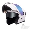 JQF Gear Modular Motorcycle Helmet Dual Visor Flip Up Full