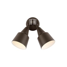 Generation Lighting 8560702PM-71 2 Light Flood Light with Photo and Motion Sensor, Antique Bronze Finish with Antique Bronze MetalShade