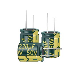PENGLIN 20pcs Electrolytic Capacitors Aluminum Electrolytic Capacitors 50V 220UF 105℃ 10x13mm High Frequency Low Resistance Long Life (50V 220μF)