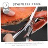 FELTECHELECTR 3Pcs Crab Eating Kit Handheld Stainless Steel Seafood Tools