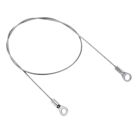 PATIKIL Stainless Steel Lanyard Cable 1.5mmx50cm, 10 Pack Eyelets Ended Security Wire Rope