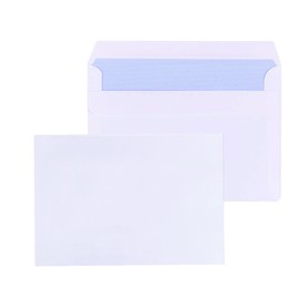 GP Globe Packaging 50 x C6 A6 White Plain Self Seal Paper Envelopes (Size: 162x114mm) - Printer Safe & Fully Opaque Security Envelopes - Business Mailing Envelopes for Office & Home Use