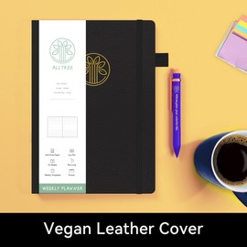 Undated Weekly Planner, Weekly Goals Notebook, Weekly To Do List Planner, Weekly Goal Planner with Habit Tracker, Weekly Organizer Planner, 53 Weeks, Black（5.5"x8.5"）