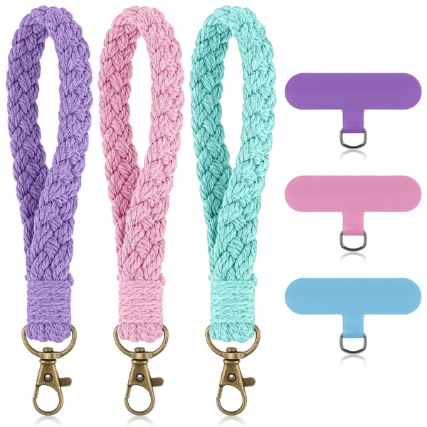 Mabor 3 Pcs Phone Wrist Strap, Cell Phone Lanyard Bracelet