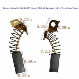 Zllparts N119739 (879058) Carbon Brush for Porter Cable 7800 Drywall Sander (2-Pack)