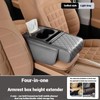 Car Center Console Armrest Cushion with Storage – PU Leather