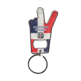 Victory Beer Bottle Opener Keychain - Country Flag (Dominican Republic)