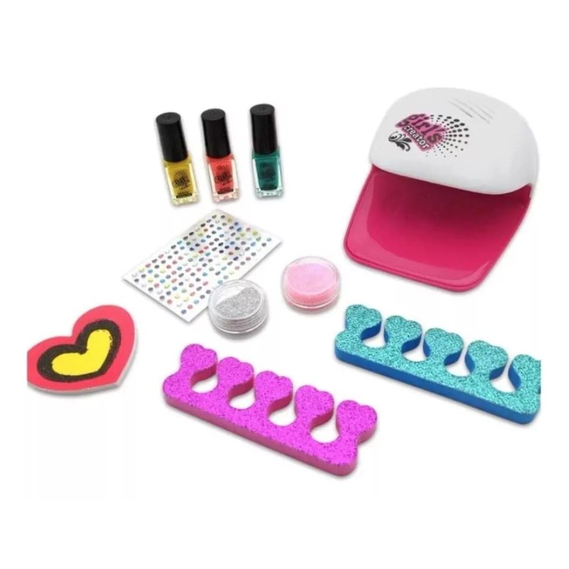 Ipidelo Set Decoración Salón De Uñas Para Niñas Con Secador