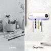 Takoo Toothbrush Cleaner, 4 Slots Wall Mounted Toothbrush Holder for