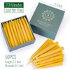20 Minute Pure Beeswax Candles, Drip-Free Meditation Candles, Mini Taper