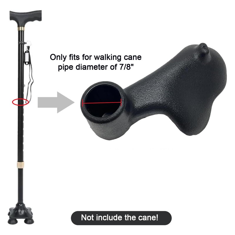 Orthopedic Walking Cane Replacement Handgrip Fits 7/8" Crutch Pipe for