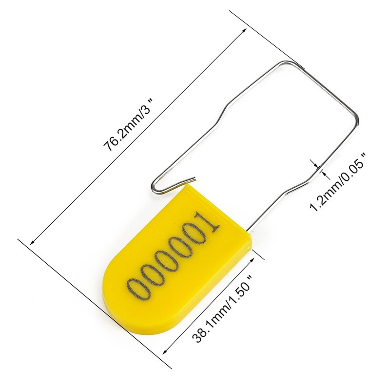 LeadSeals 100PCS Plastic Padlock Security Seals Metal Wire Padlocks Electric