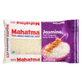 Mahatma Mahatma Jasmine Rice, 5lb Bag of Rice, Thai, Indian, or Cambodian Fragrant Flavored Rice, Stovetop or Microwave Rice