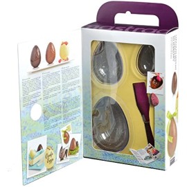 Mastrad Chocolate and Candy Egg Kit - Heat Resistant - Easy to Use - Includes Brush