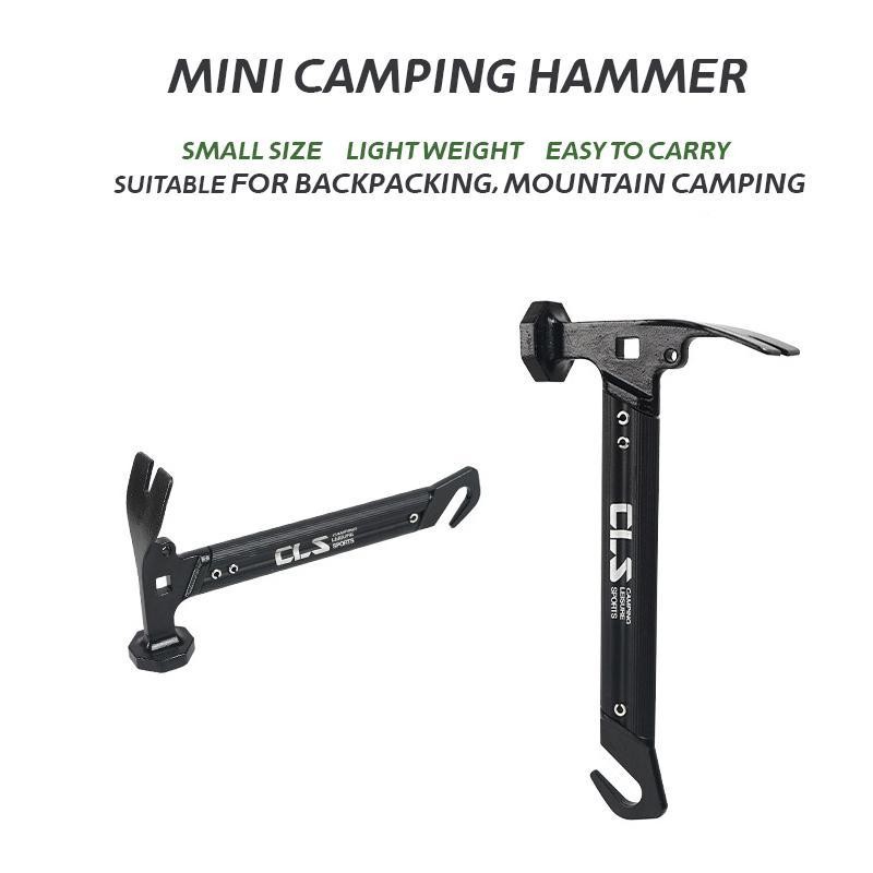 Multi-functional Camping Hammer, Portable Hammers with Hook, Lightweight & Durable
