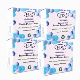 Dental Aesthetics Flexible Denture Cleaner FDC ~ 3 Months Supply (4 Boxes (1 Year Supply))