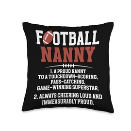 Football Nanny Definition Nanny of A Football Player Nanny Throw Pillow