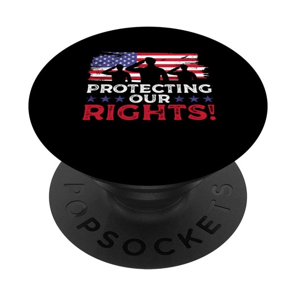 Schutz unserer Rechte American Flag Hero Dad Vatertag PopSockets mit