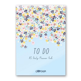 Pukka Pad Carpe Diem A5 Daily Desk Planner Pad with 60 Tear-Off Sheets of 100GSM Paper – Includes Sections for Morning, Afternoon, Evening, Tomorrow, and To-Do List – 8.3 x 5.8in, Ditsy Floral