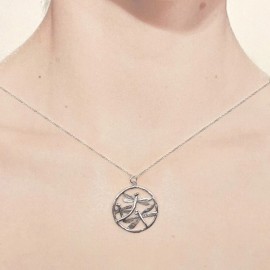 Kevin N Anna Sterling Silver Dragonfly Pendant Necklace #PG95 - 16