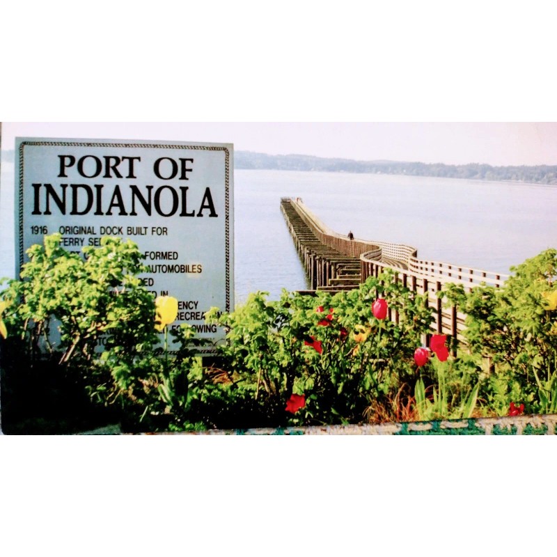 MARY SAURDIFF POST CARD INDIANOLA DOCK INDIANOLA WA