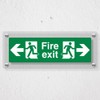 V Safety Fire Exit Left & Right 300 x 100